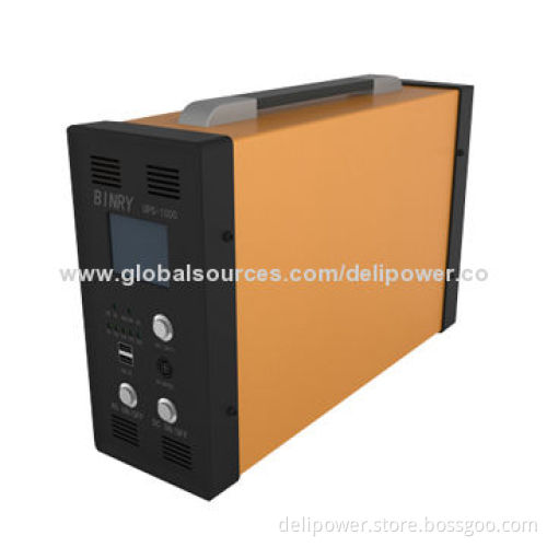 UPS with 930Wh, 1000w, double USB5V, DC12V/10A voltage output